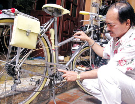 X16 Xe đạp cổ Peugeot cá vàng khung nam  Đồng hồ nhà kho